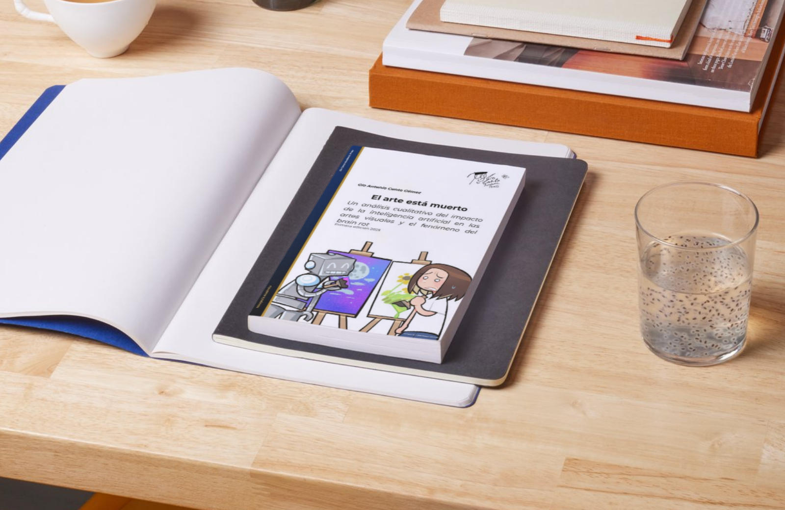Editorial artwork representing academic books and publications